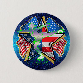 Schaltfläche USA Abbildung Skater Button