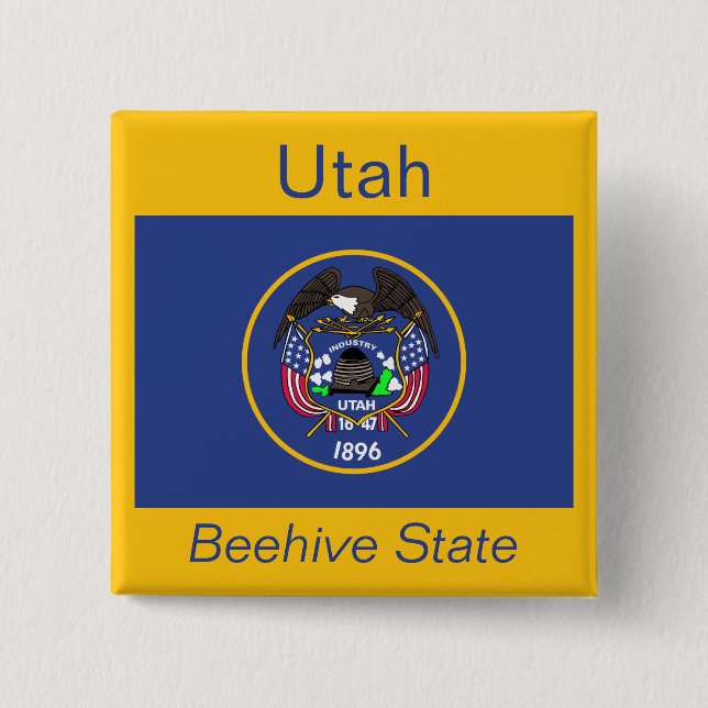 Schaltfläche "Utah Flag" Button (Vorderseite)
