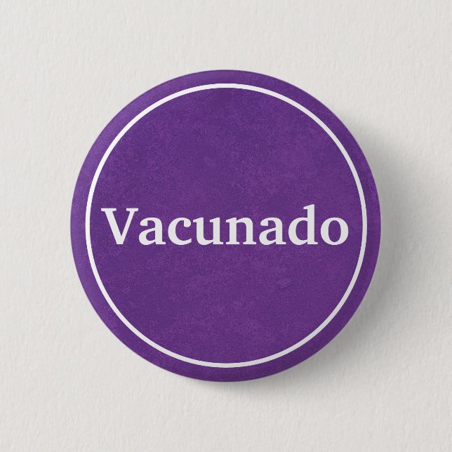 Schaltfläche Vacunado (Lila) Button (Vorderseite)