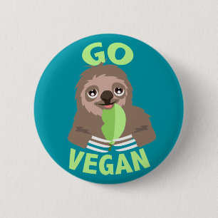 Schaltfläche "Veganes Niedliches Abzeichen-Button" Button