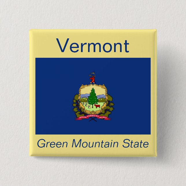 Schaltfläche Vermont Flag Button (Vorderseite)