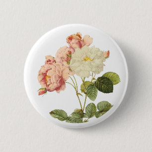Schaltfläche Vintage Blume 2 Button