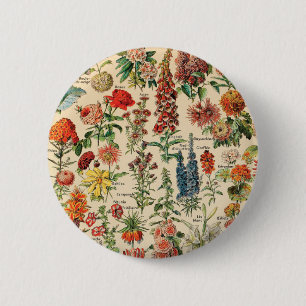 Schaltfläche "Vintage Blume" Button