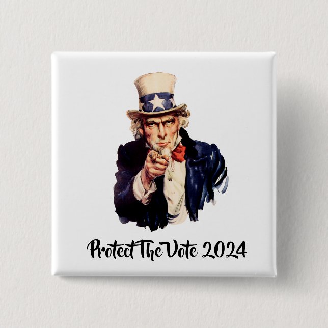 Schaltfläche "Wählen 2024 schützen" Button (Vorderseite)