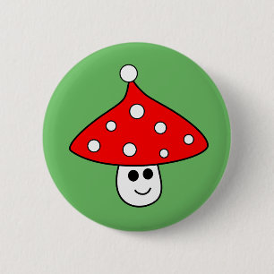 Schaltfläche Weihnachtsmannmütze Pilz Button