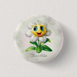 Schaltfläche "Weiße Blume" Button