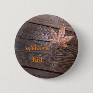Schaltfläche "Welcome Fall Leaf" Button