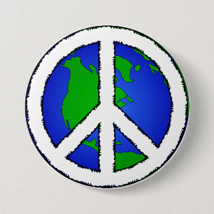 Schaltfläche "Weltfrieden - Erde und Frieden" Button
