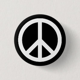 Schaltfläche "White Peace Symbol" Button