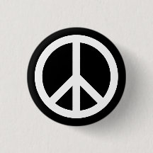Schaltfläche "White Peace Symbol"