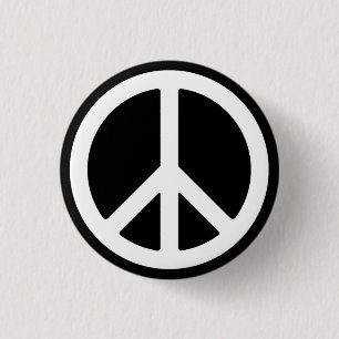 Schaltfläche "White Peace Symbol" Button