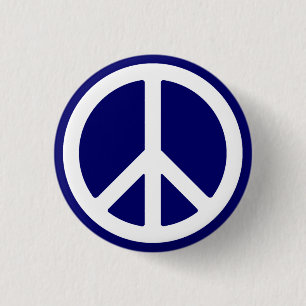 Schaltfläche "White Peace Symbol" Button