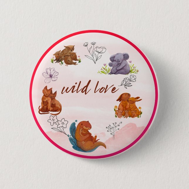 Schaltfläche "Wilde Liebe" Button (Vorderseite)
