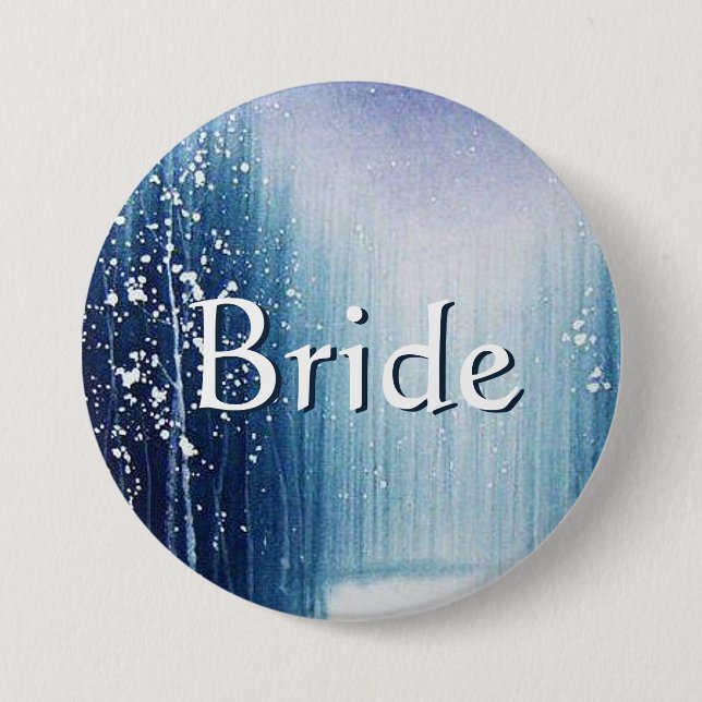 Schaltfläche "Winter Egrets Bride" Button (Vorderseite)