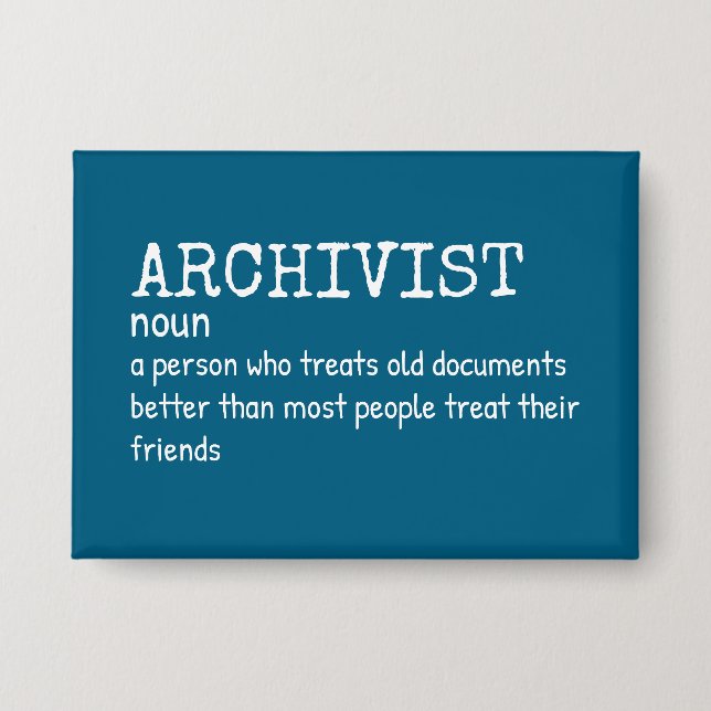 Schaltfläche "Witty Archivist" Button (Vorderseite)