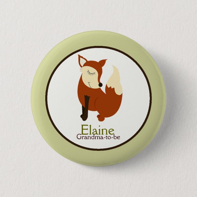 Schaltfläche "Woodland Red Fox NAME TAG" Button (Vorderseite)