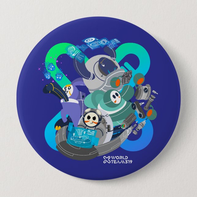 Schaltfläche X World Team 319-20250220 Button (Vorderseite)