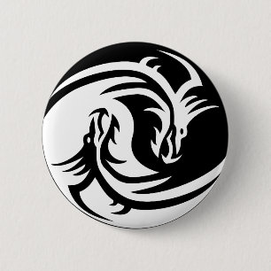 Schaltfläche Yin Yang Draons Button