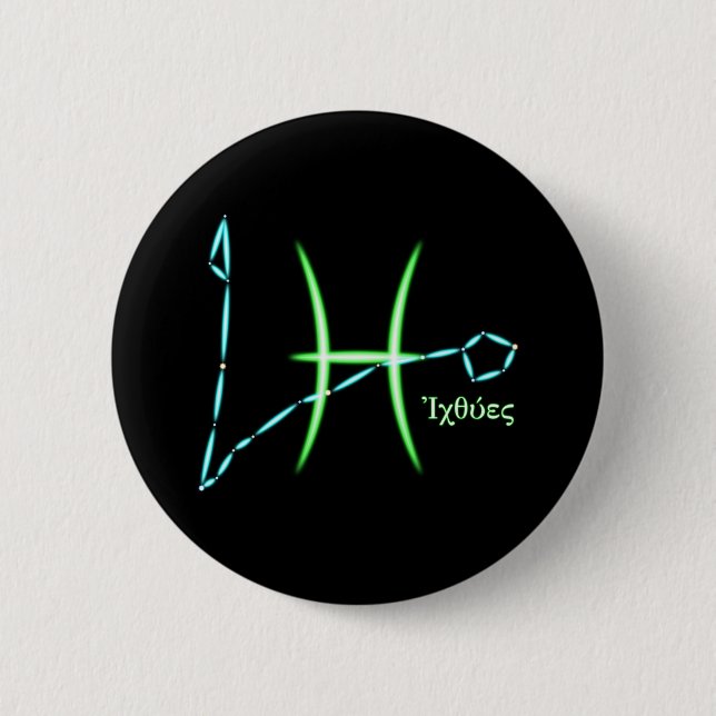 Schaltfläche "Zodiac Constellation Pisces" Button (Vorderseite)
