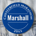 Schaltfläche zum Abzeichen für Ereignismarshall Button<br><div class="desc">Ein Abzeichen für einen Event-Marshall. Ändern Sie den Wortlaut in Ihre Details. Marshall-Abzeichen. Offizielles Abzeichen. Blau und weiß.</div>