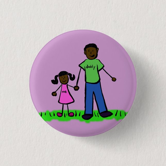 Schaltfläche zum Button von Vater und Tochter (Vorderseite)