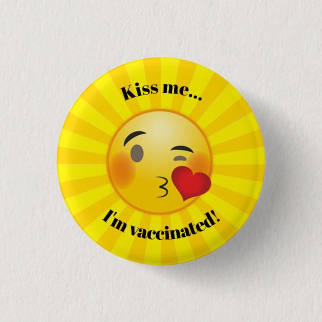 Schaltfläche zum Entwurf der Impfung Button (Vorderseite)