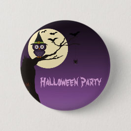 Schaltfläche zum Halloween-Party der Baumverzweigu Button