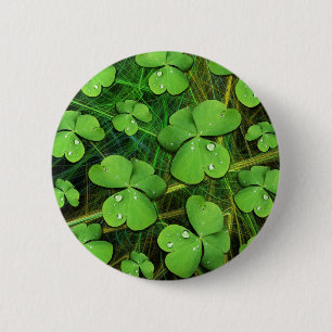 Schaltfläche zum St. Patrick's Day des grünen Klee Button