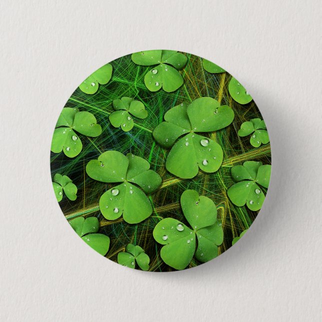 Schaltfläche zum St. Patrick's Day des grünen Klee Button (Vorderseite)