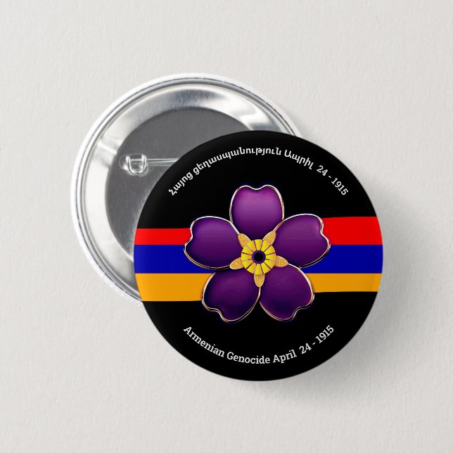 Schaltfläche zum Völkermord an Armenien Button (Vorne & Hinten)