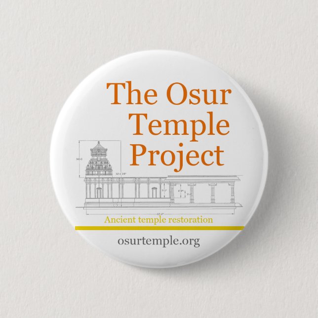 Schaltfläche zur Förderung des Osur-Tempelprojekts Button (Vorderseite)