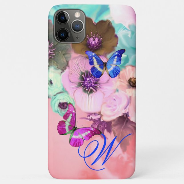 SCHALTFLÄCHEN, AQUAMARINE ROSE UND ANEMONEN-BLUME Case-Mate iPhone HÜLLE (Rückseite)