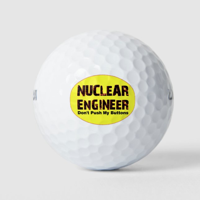 Schaltflächen für nukleare Ingenieure Golfball (Vorderseite)