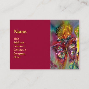 SCHALTFLÄCHEN IN BLAU, rot Visitenkarte