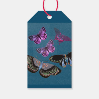 SCHALTFLÄCHEN IN BLAU UND PINK GESCHENKANHÄNGER