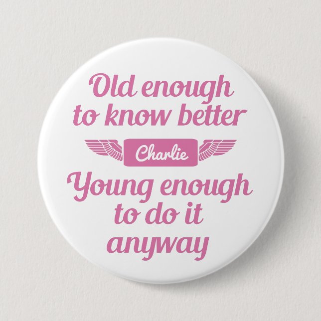 Schaltflächen "Old & Young" für individuelle Name Button (Vorderseite)