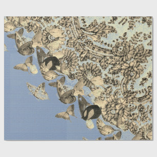 SCHALTFLÄCHEN UND KARTENLASTFLÄCHE, BLAUE Wrapping Geschenkpapier