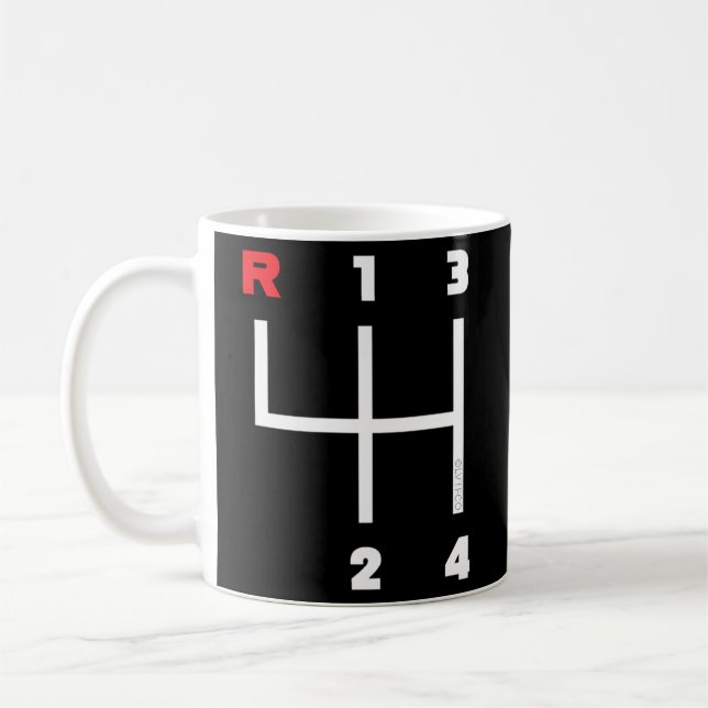 Schaltgetriebe (4-Gang-Muster) Kaffeetasse (Links)