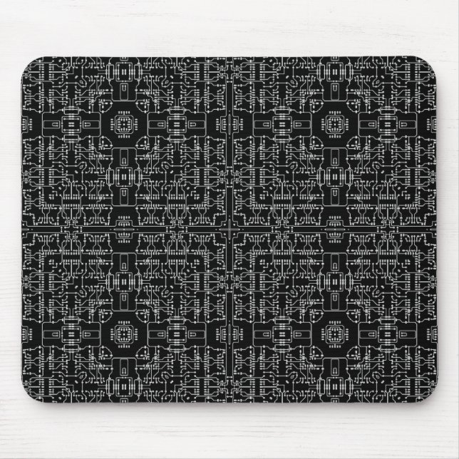 Schaltkreis-Mandala eine Mousepad (Vorne)