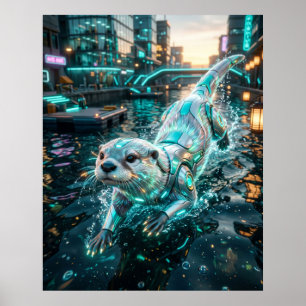Schaltkreis Otter-Hafen-Bach Poster