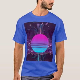 Schaltkreise der Sun Vaporwave T-Shirt