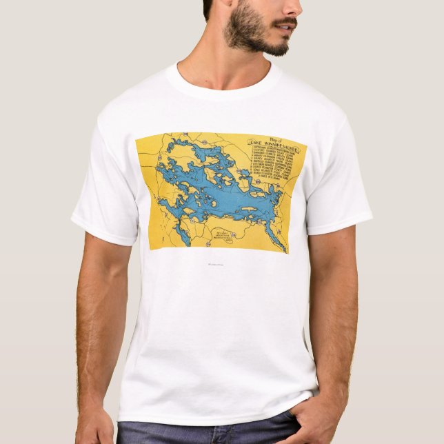 Schaltplan des Sees und der Landstraßen T-Shirt (Vorderseite)
