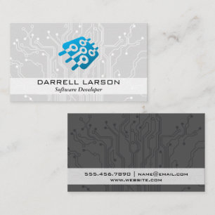 Schalttafel   Mikrochip-Tech-Logo Visitenkarte