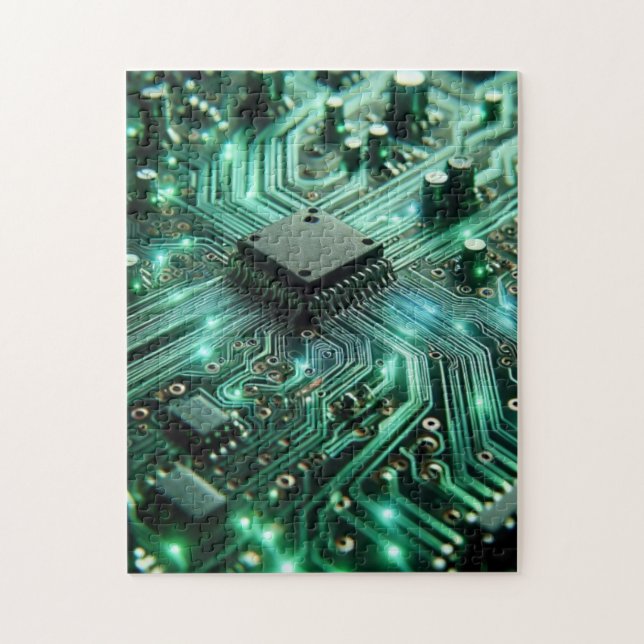 Schalttafel mit grüner Energie Puzzle (Vertikal)