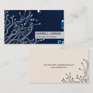 Schalttafel und Knoten   Ingenieur Visitenkarte