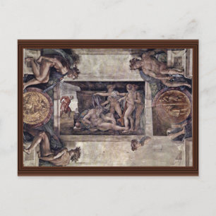 Scham und Spott des betrunkenen Noah von Michelan Postkarte