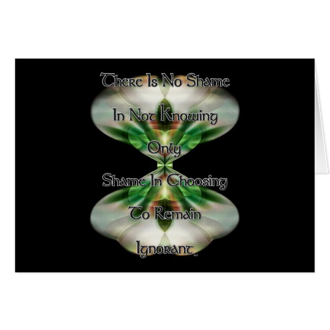 Scham und Unwissenheit (Vorderseite (Horizontal))