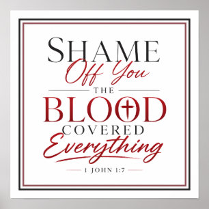 Scham von dir, das Blut hat alles bedeckt Evangeli Poster