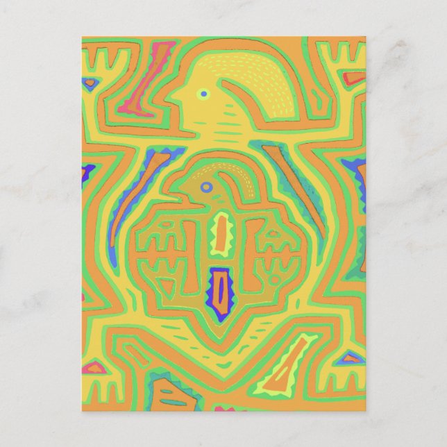 Schamane mit Kind Postkarte (Vorderseite)
