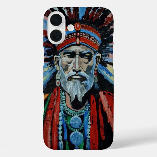 Schamane, Zauberer, Beschützer, Amulett, Großvater Case-Mate iPhone Hülle (Rückseite)